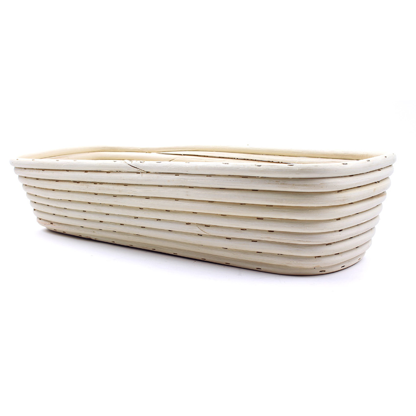 Vollum Brotform Rectangular Proofing Basket 15" x 6" x 3" High, 3 lb image 3