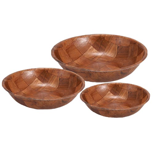 Winco Woven Wooden Salad Bowl