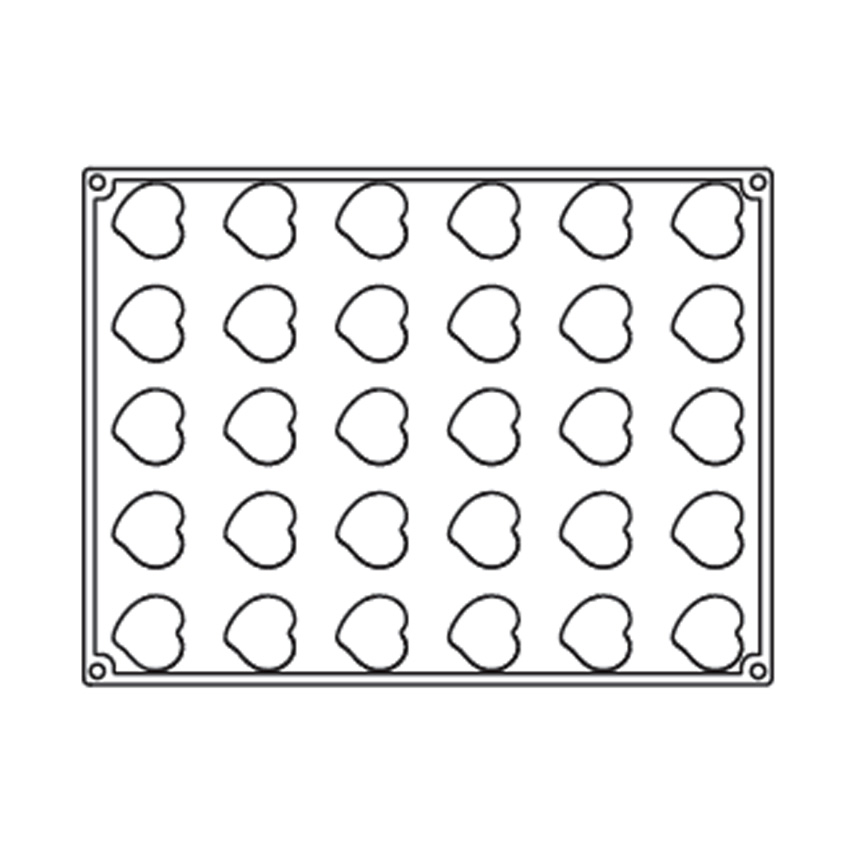 Pavoni Silicone PASSION Mold, 40mm x 30mm x 20mm H, 30 Cavities image 3