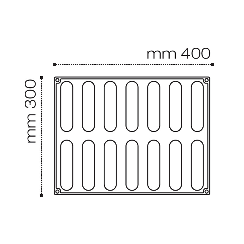 Pavoni Silicone PASTEL Mold, 125mm x 28mm x 28mm H, 14 Cavities image 5