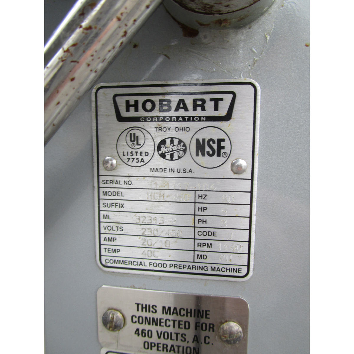 Hobart HCM-450 Vertical Cutter Mixer 45 Quart, Used Excellent Condition image 5