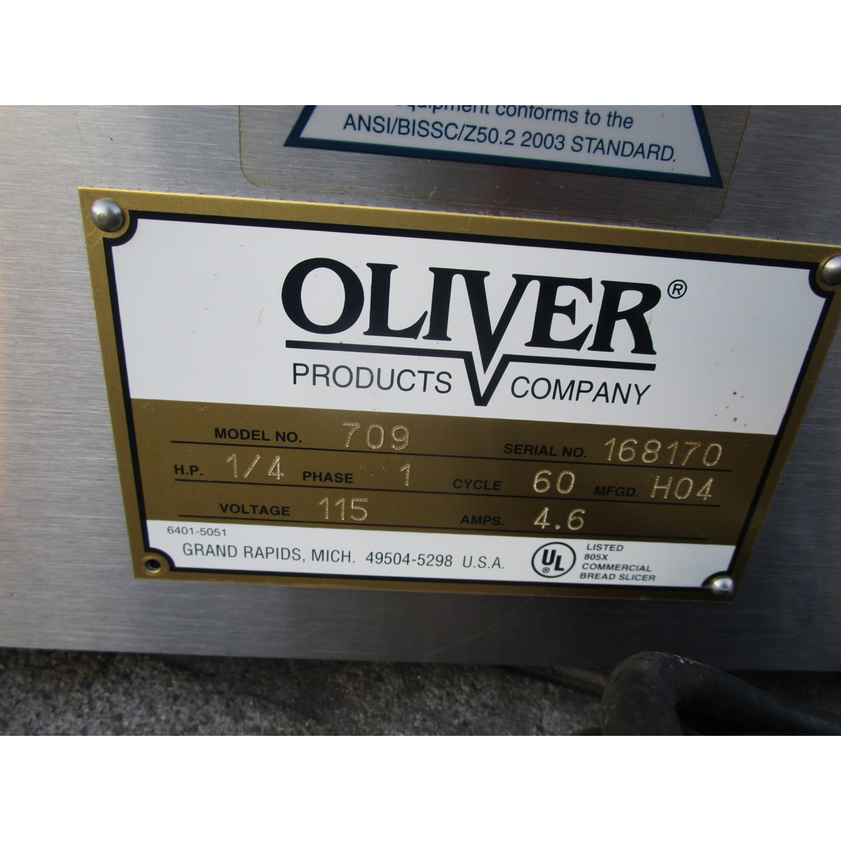 Oliver 709 Mini Supreme Bread Slicer, 3/4" Slices, Used Excellent Condition image 3