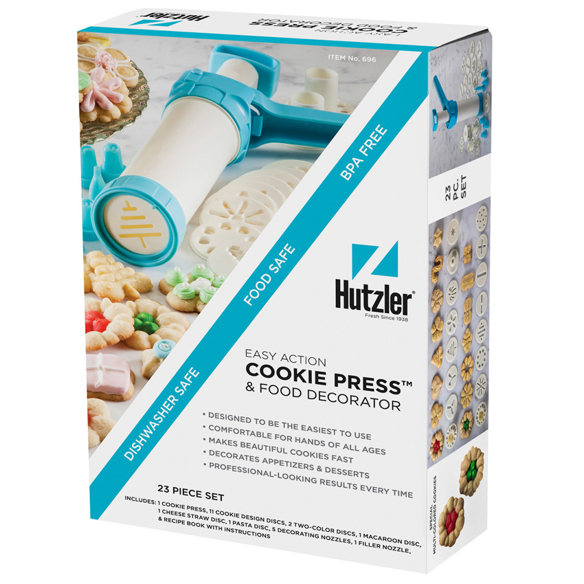 Hutzler Easy Action Cookie Press & Food Decorator image 1