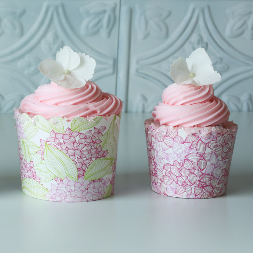 Simply Baked Large Pink Spring Floral Cup, 5 oz. Capacity, 23/8 Dia. x