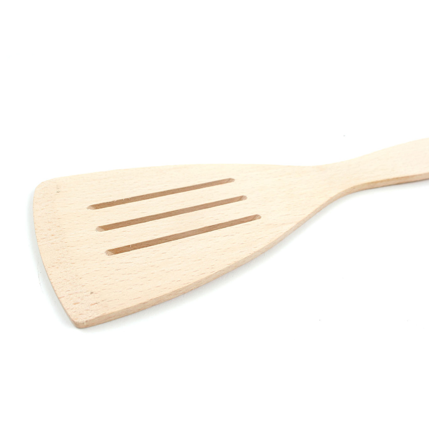 Vollum Beechwood Slotted Spatula 11-3/4" image 1