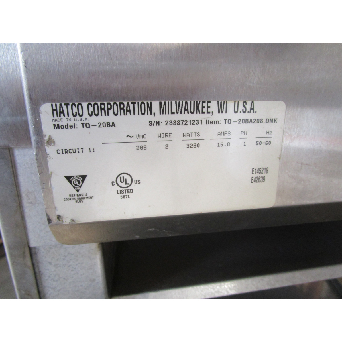 Hatco TQ-20BA Toaster, Used Excellent Condition image 3
