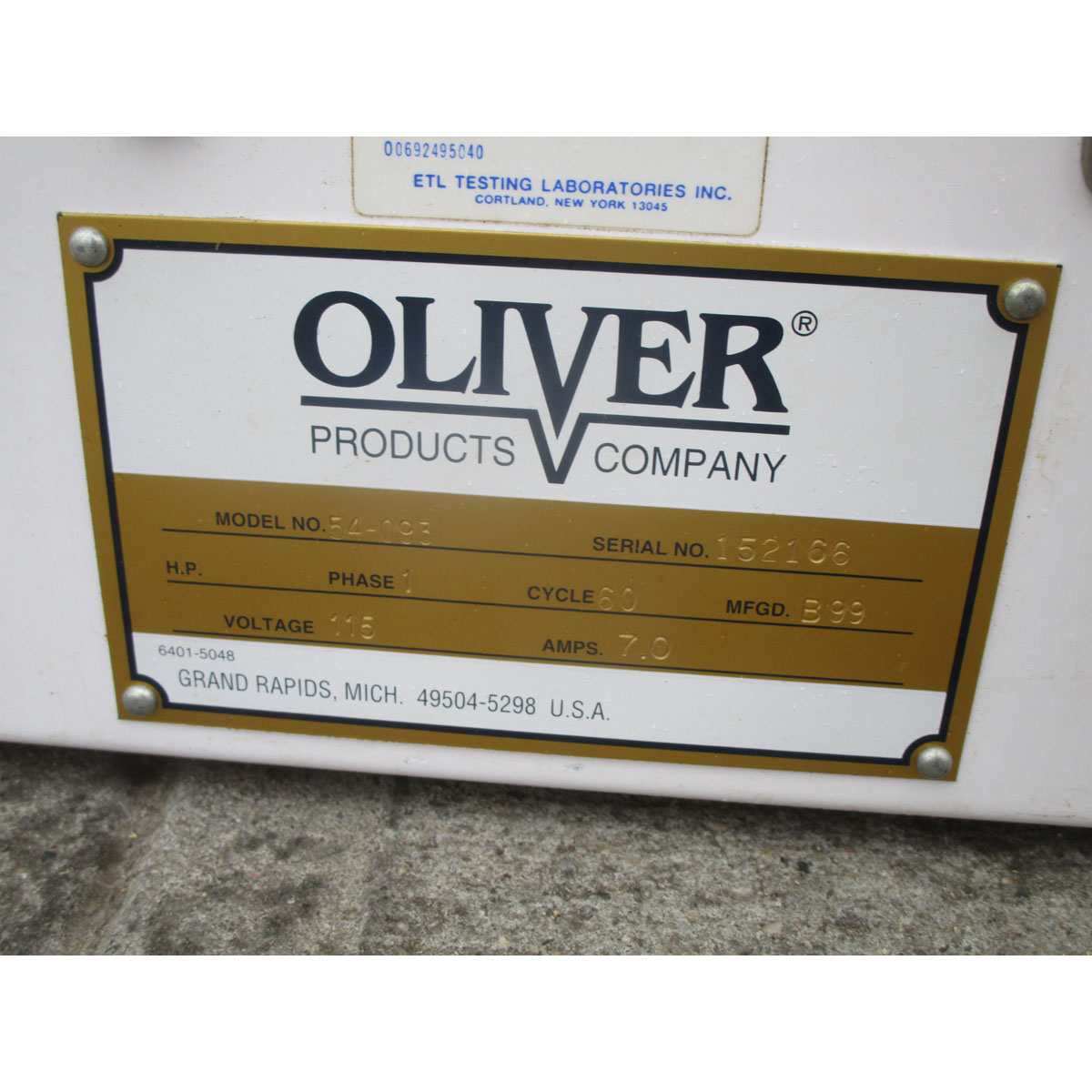 Oliver 54-093 Food Tray Heat Sealer, Used Excellent Condition image 2