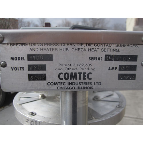 Comtec Pie Press Model # 1100 Used Good Condition  image 3