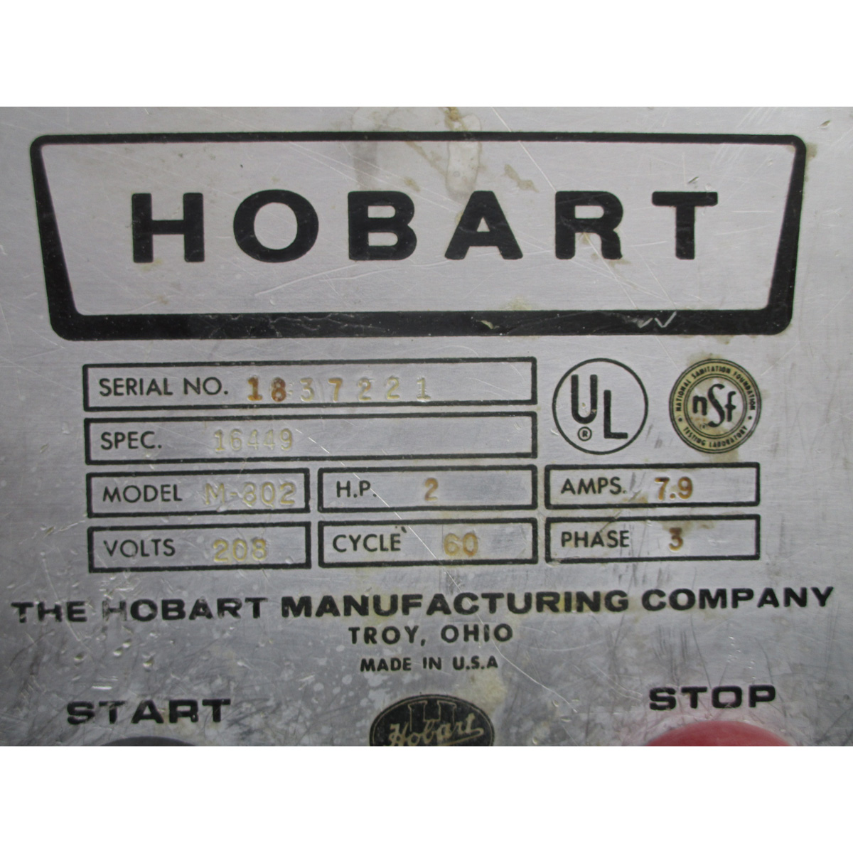 Hobart 80 Quart M802 Mixer, Used Great Condition image 3