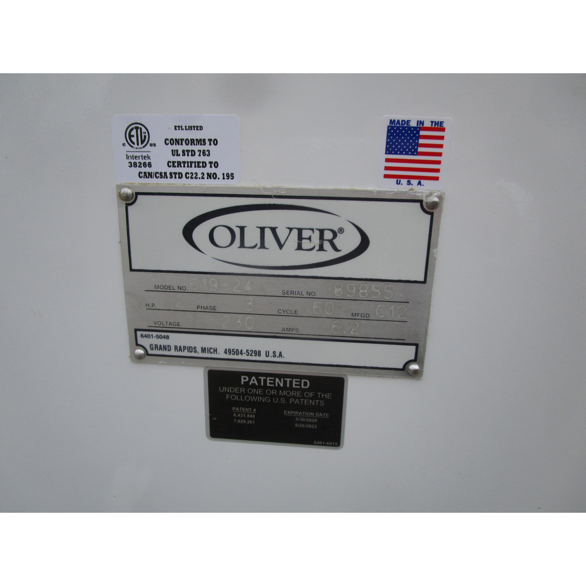 Oliver 619-24 Hydraulic Dough Divider, Used Excellent Condition image 2