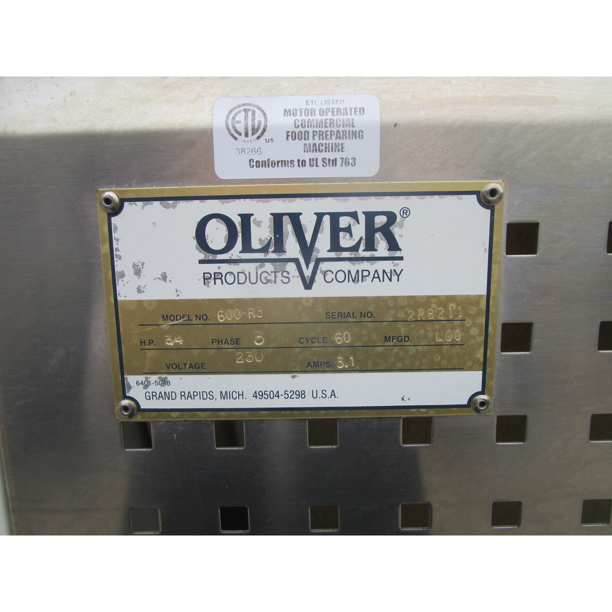 Oliver 600-R3 French Baguette Molder, Used Good Condition image 3