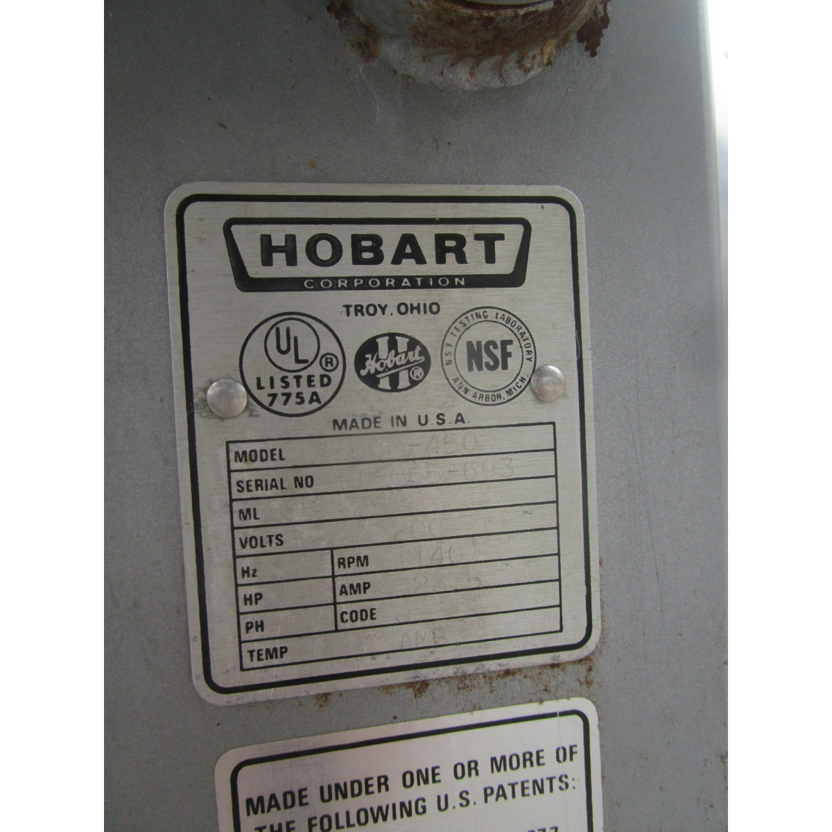Hobart HCM-450 Vertical Cutter Mixer 45 Quart, Used Great Condition image 5