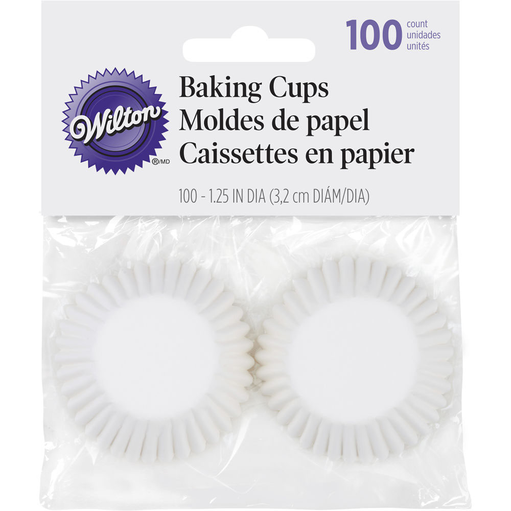 Wilton Mini White Cupcake Liners, Pack of 100  image 1