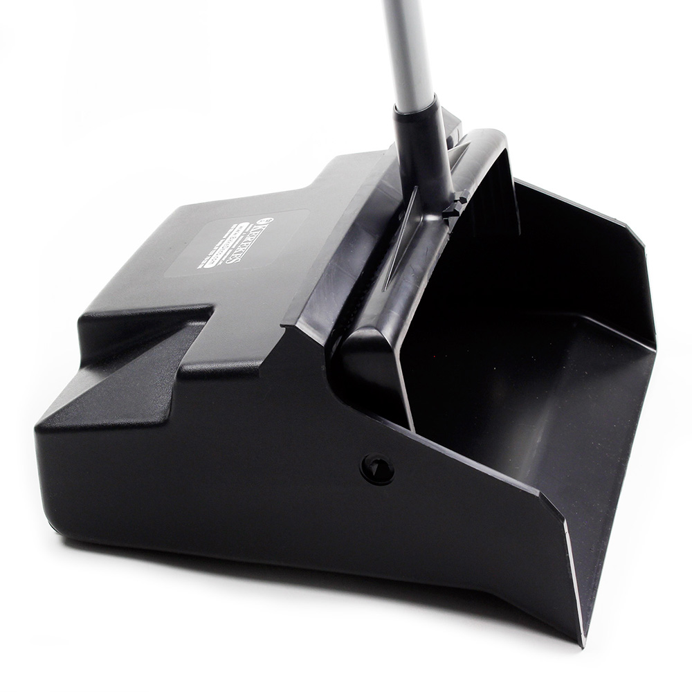 Impact 2602HS LobbyMaster Plastic Lobby Dustpan, 12" Wide, 32" High, Black Pan/White Handle image 2