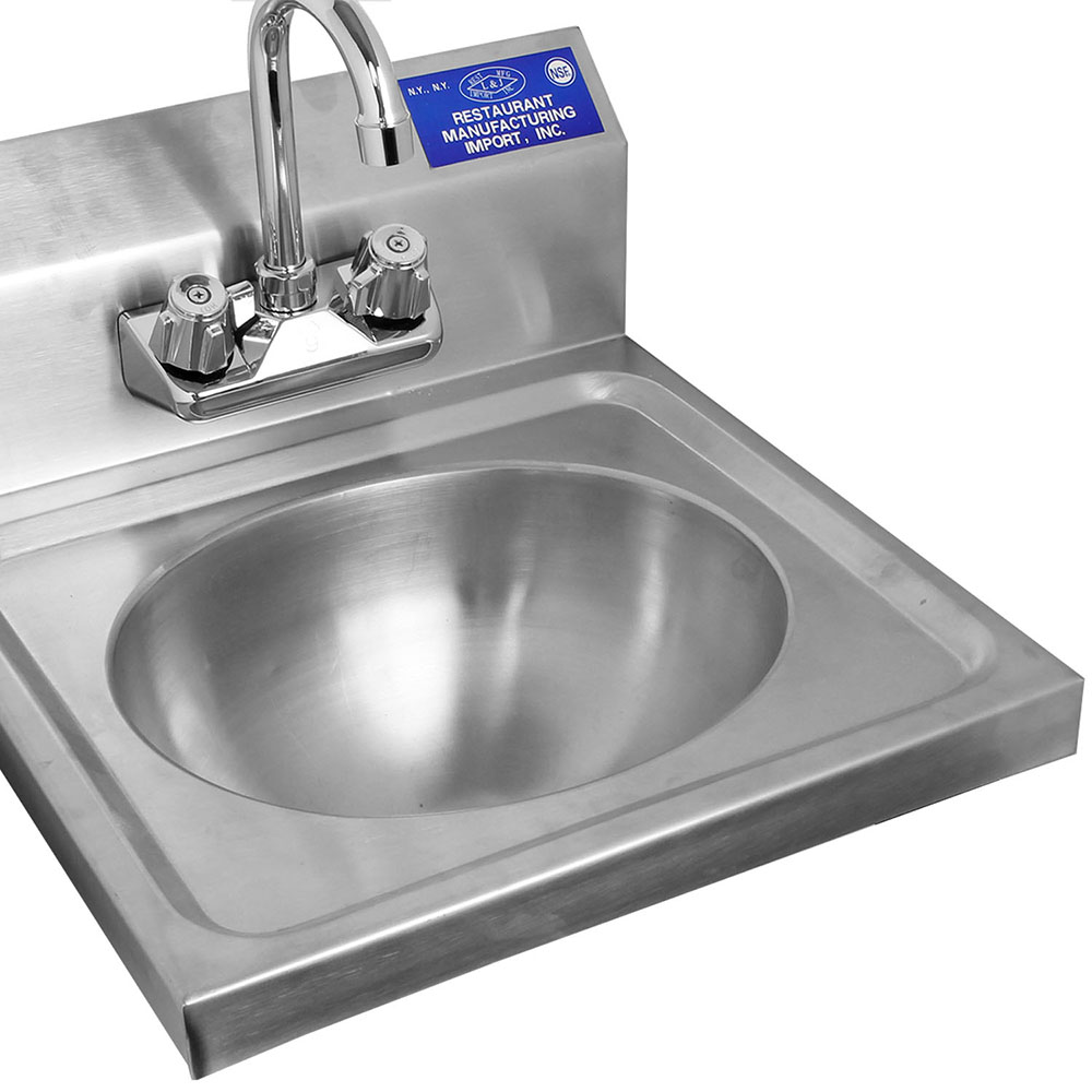 Wall Hung Hand Sink 16" x 16-1/2" with Round Bowl image 1