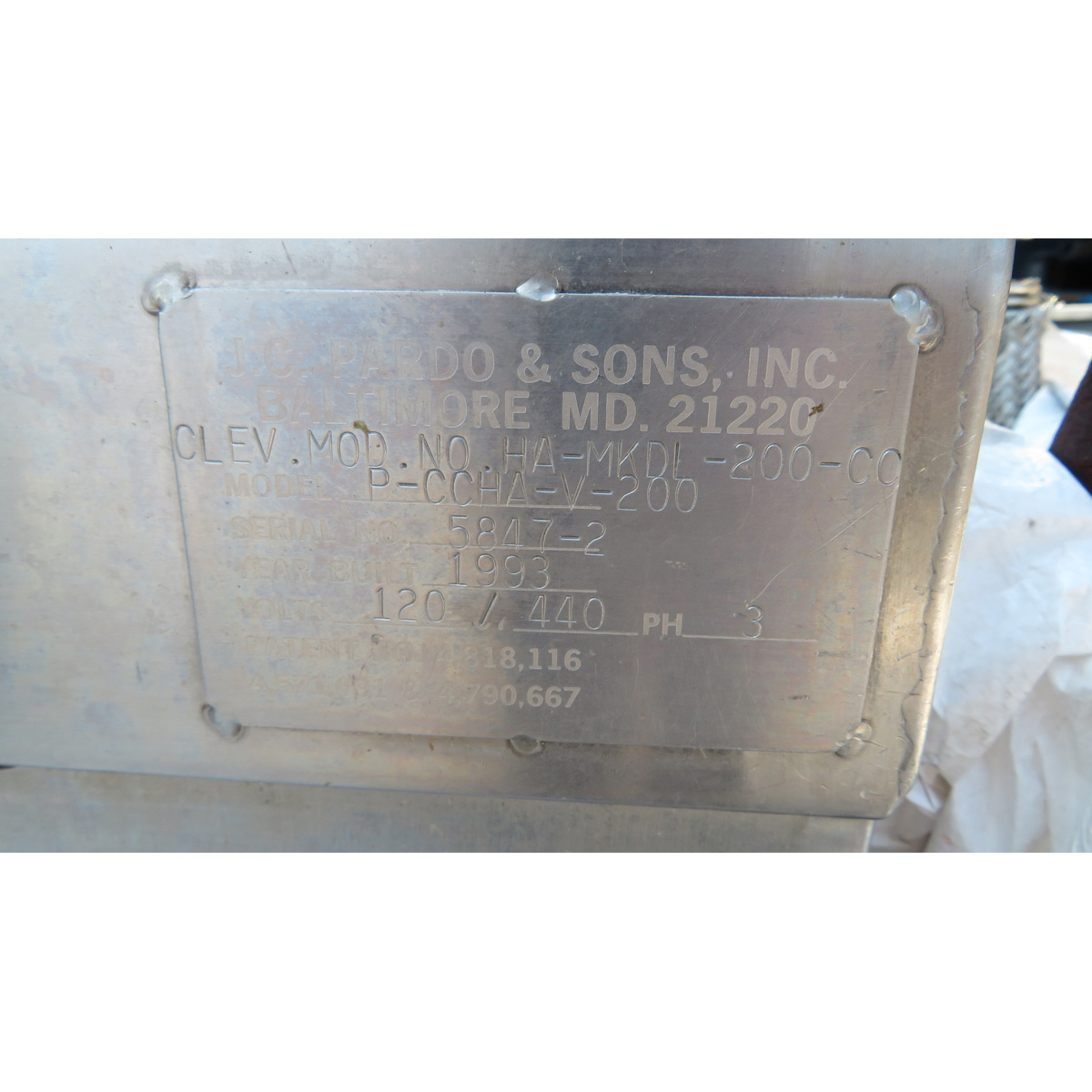 Cleveland HA-MKDL-200-CC 200 Gal Direct Steam Kettle, Body & Control Box, Sold As Is image 1
