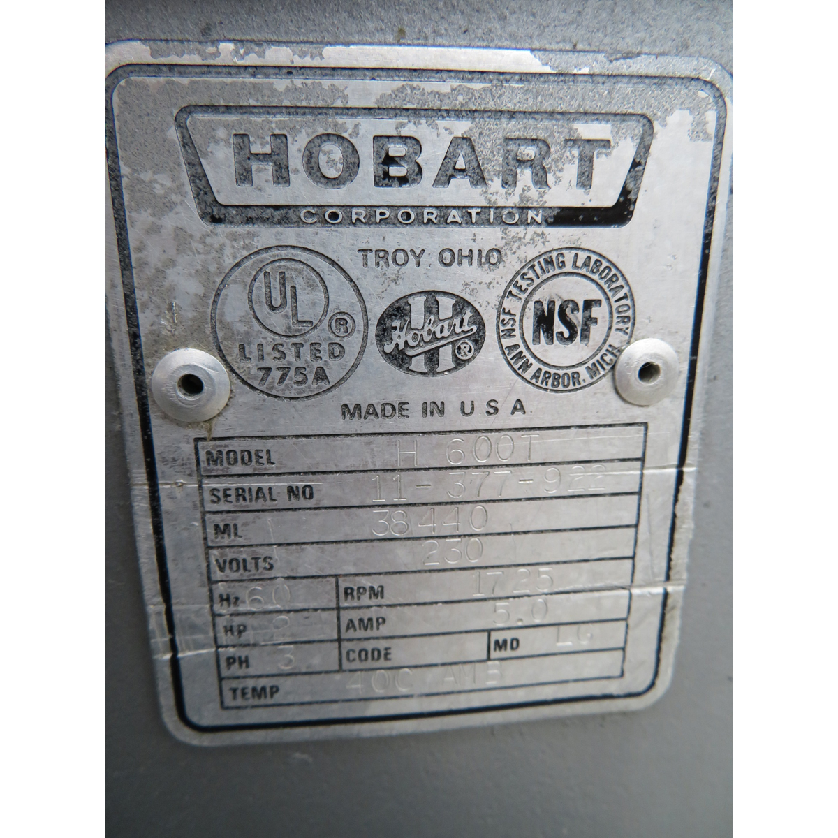Hobart 60 Quart H600T Mixer with Timer, Used Excellent Condition image 4