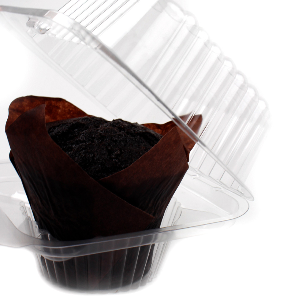 One Compartment Clear Muffin Container, Pack of 5 image 2