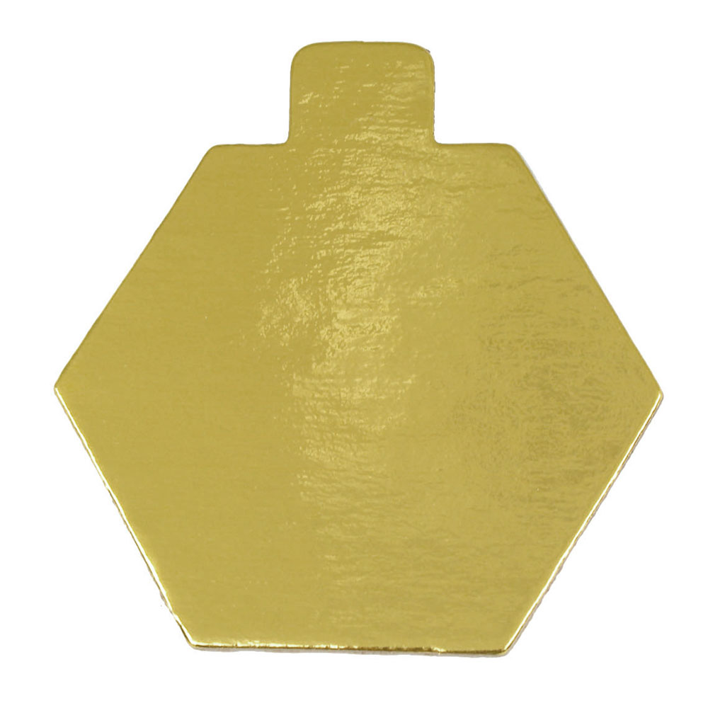 Mono-Board, Gold, Hexagon with Tab - Pack of 25 image 1