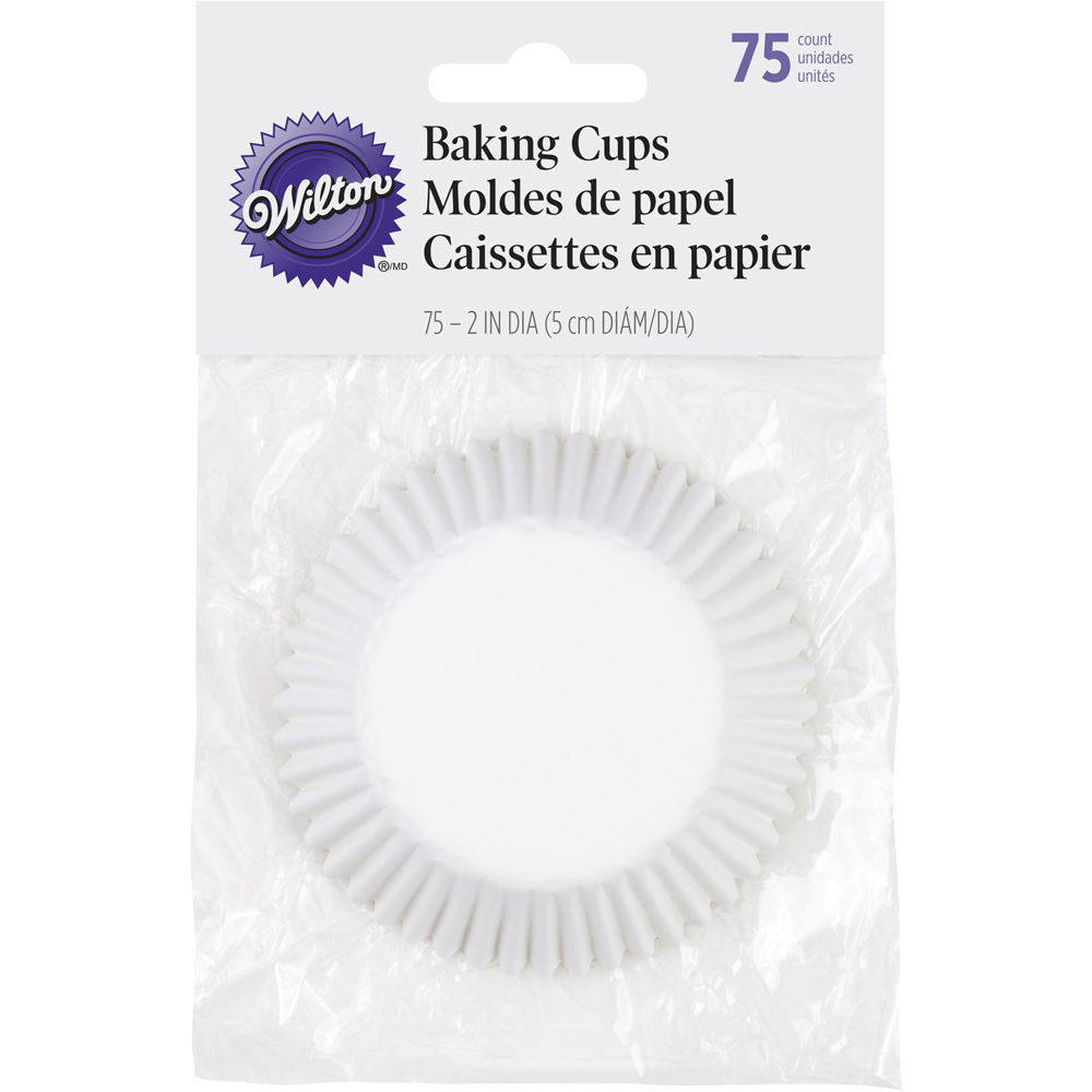 Wilton Standard White Baking Cup, 2" Dia. -Pack of 75 image 1