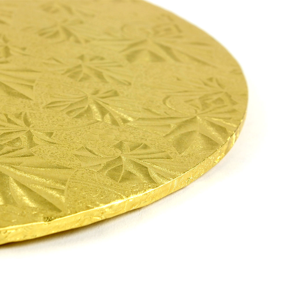 Round Gold Foil Cake Board, 12" x 1/4" High, Pack of 12 image 1