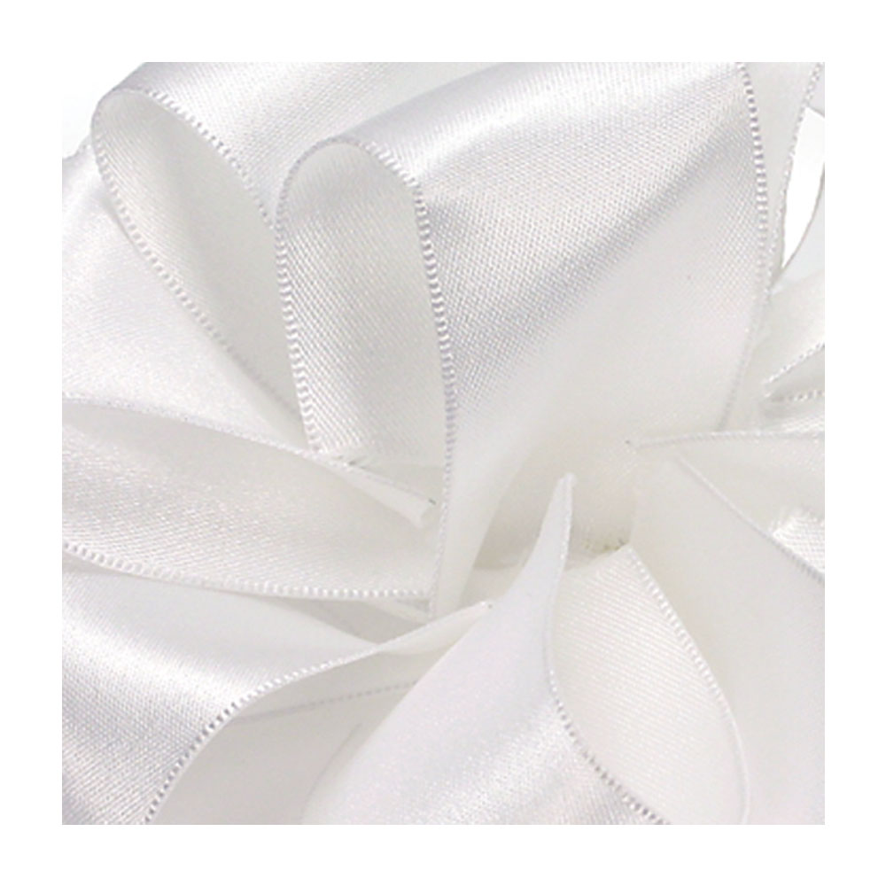 Contessa Wired Edge 1-1/2" Ribbon, White - Roll of 25 Yards image 1