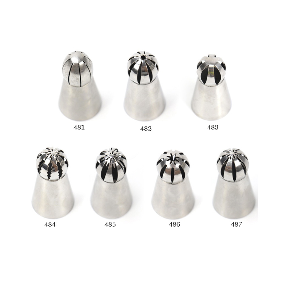 Russian Sphere Piping Nozzles, Stainless Steel Tubes, Set of 19 image 1