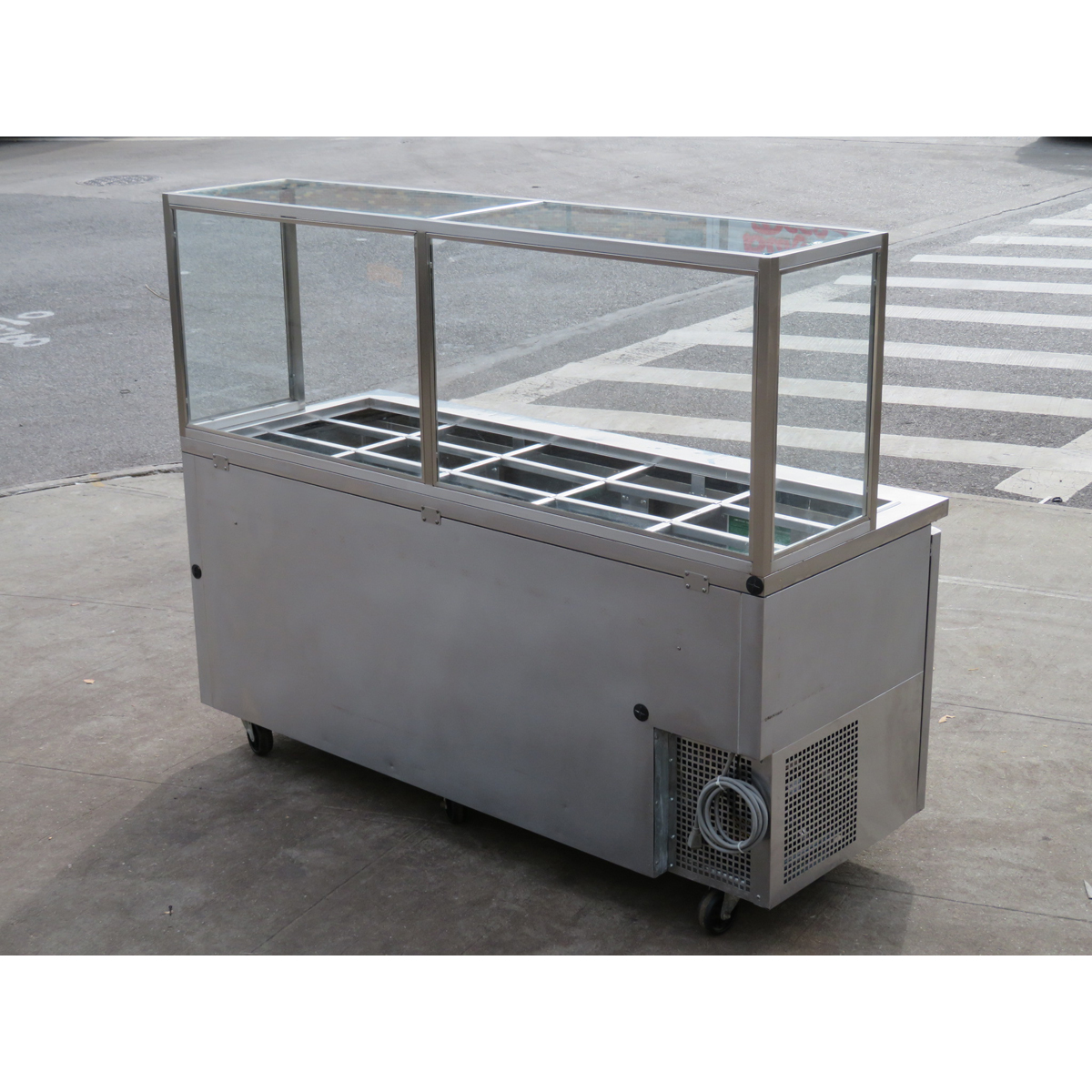 Turbo Air JBT-72 Refrigerated Salad Bar with Custom Enclosed Sneeze Guard, Used Great Condition image 7