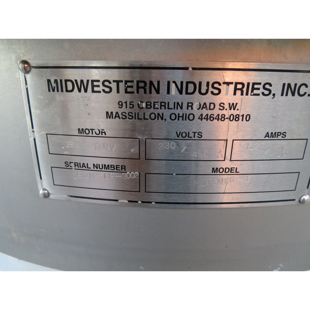 Midwestern MLP-30S6-4 Vibrator Flour Sifter, Used Very Good Condition image 3