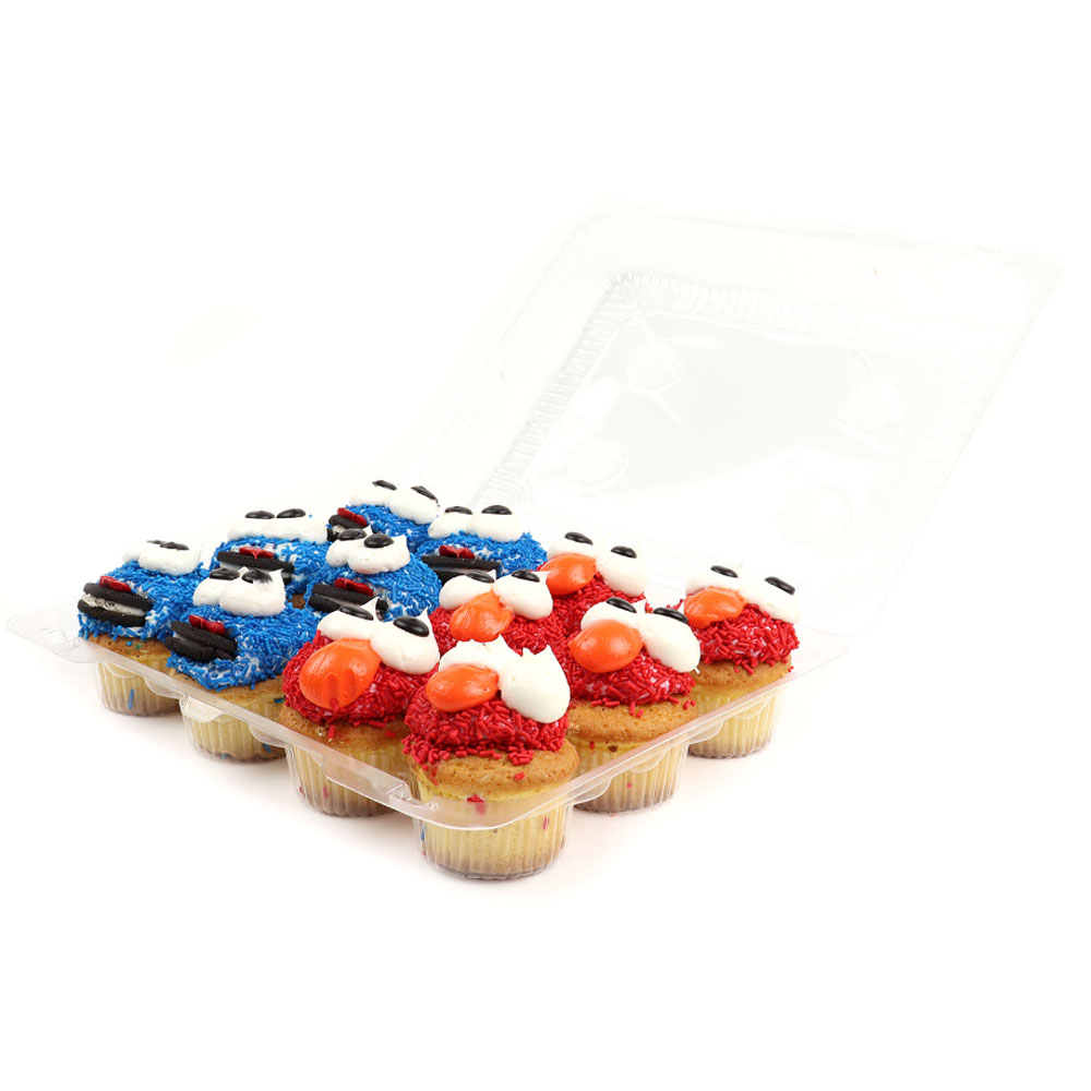 Hinged Clear Plastic Container for 12 Muffins, Pack of 5 image 1