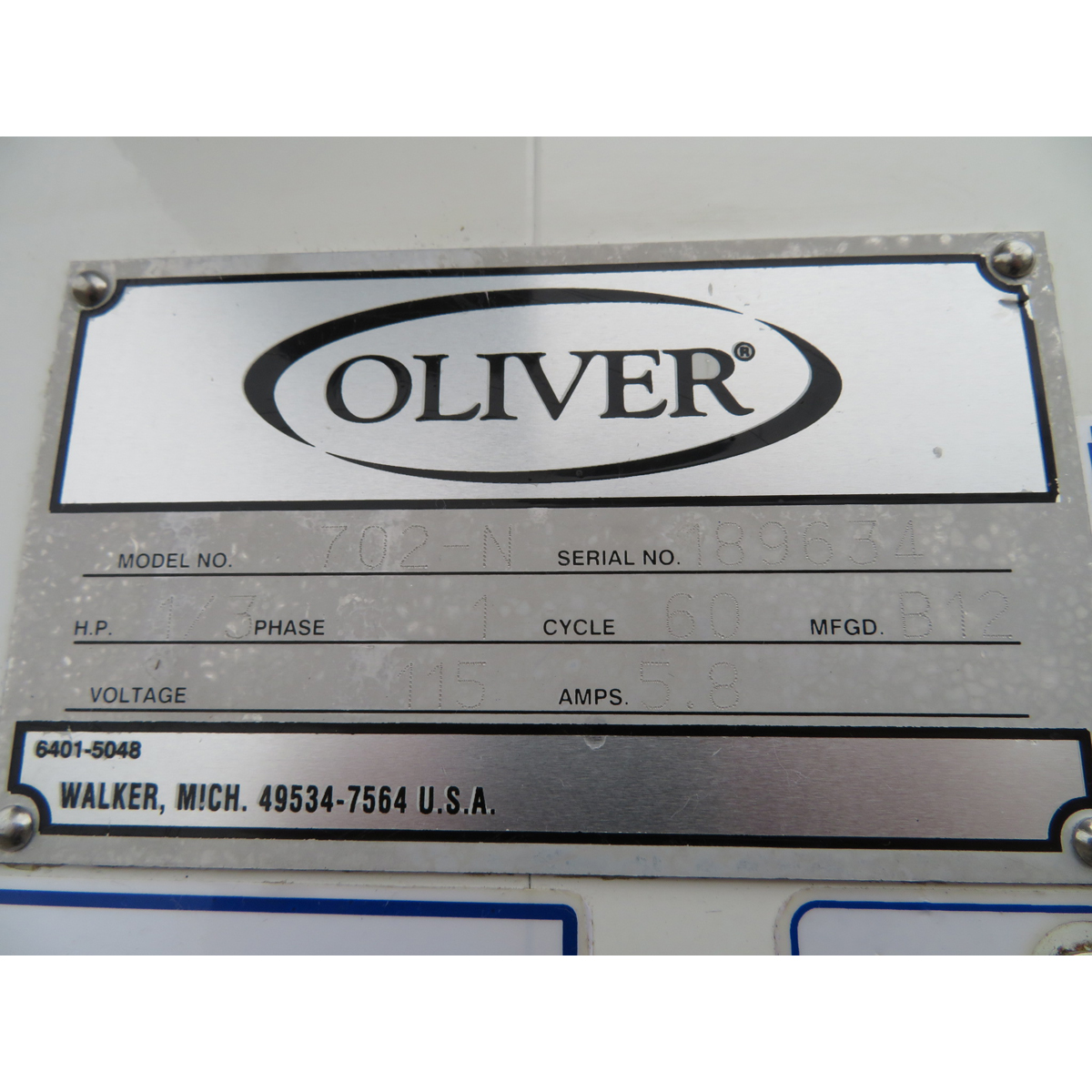Oliver 702N Bagel Slicer without Return Slide, Used Excellent Condition image 4