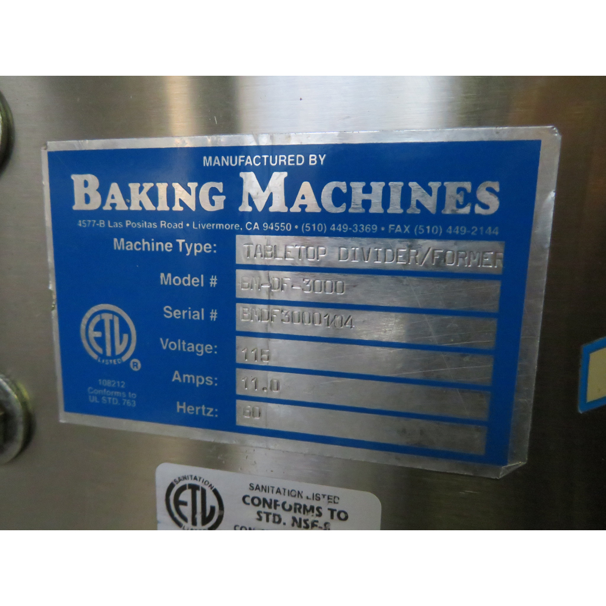 Baking Machines BM-DF-3000 Bagel Divider and Former, Used Excellent Condition image 13