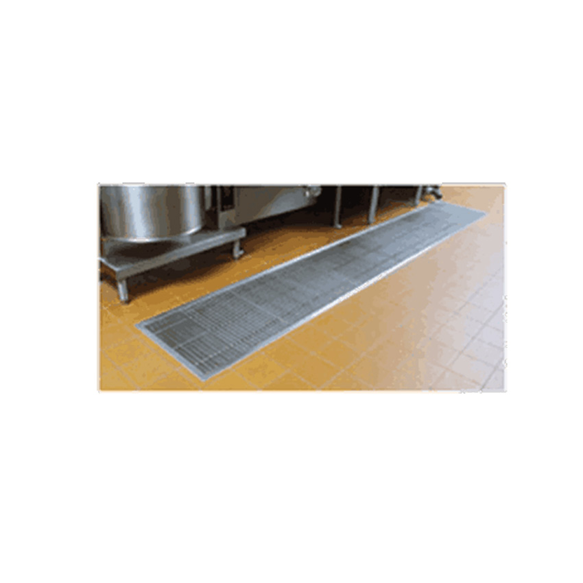 Eagle Group ASFT-1860-SG Floor Trough 18" x 60," Stainless Steel Subway-Style Grating, 6" Deep image 1