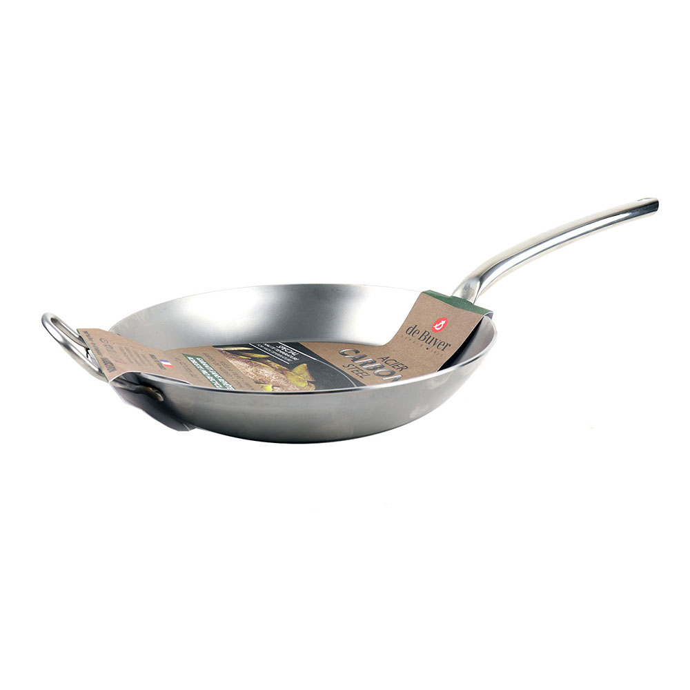 DeBuyer "Carbone Plus" Steel Frying Pan with Stainless Steel Tube Handle, 32 Cm (12.5") image 2