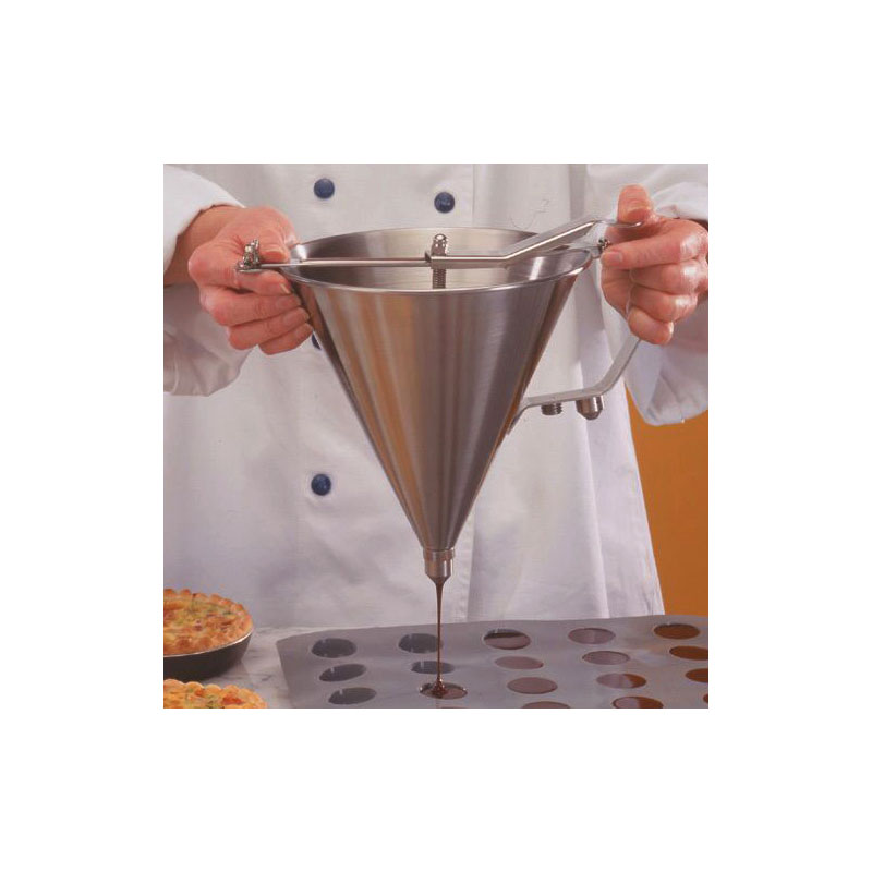 De Buyer 3354.00 Stainless Steel Chocolate Funnel 1.9 Liter image 1