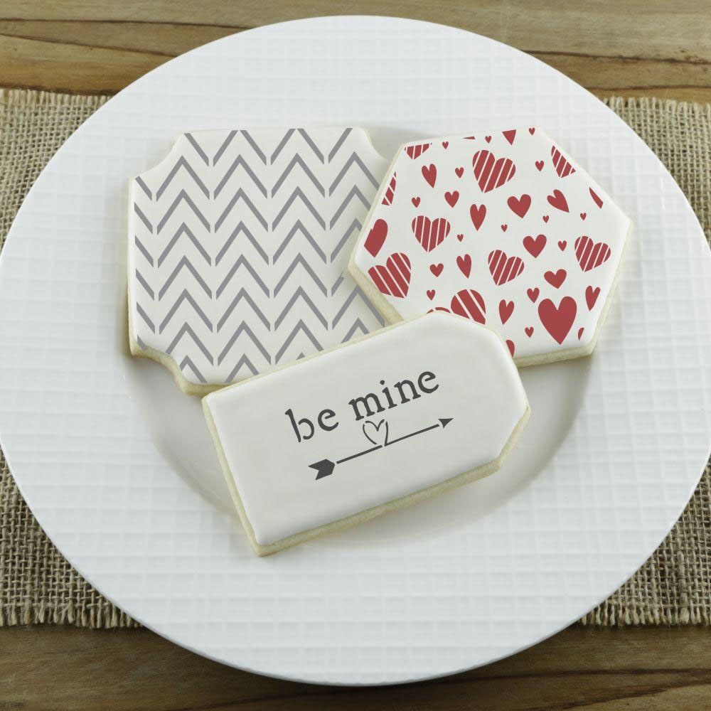 Confection Couture Whimsy Hearts Background Cookie Stencil image 1