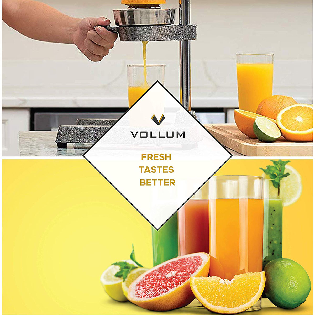 Vollum Manual Stainless Steel Extra Large Fruit Juicer image 3