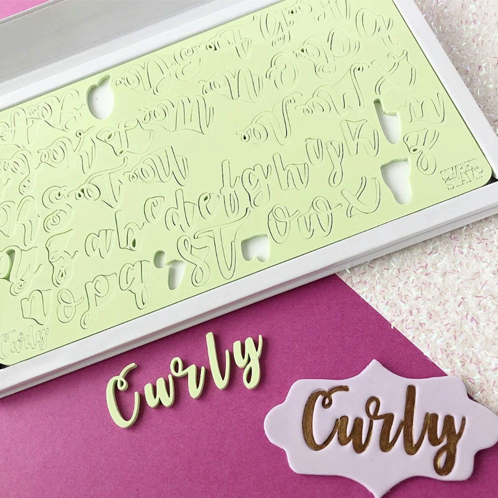 Sweet Stamp Set of Curly Upper & Lower Case Letters image 3