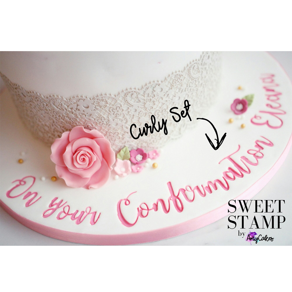 Sweet Stamp Set of Curly Upper & Lower Case Letters image 6