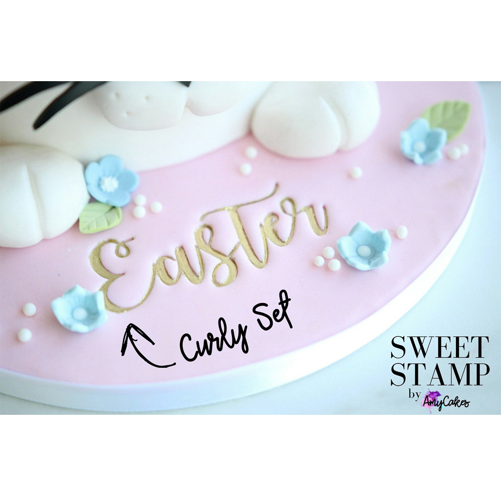 Sweet Stamp Set of Curly Upper & Lower Case Letters image 7