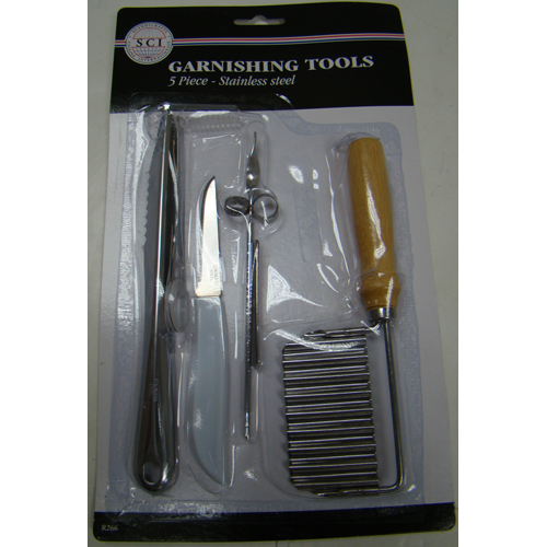 Garnishing-Tool Set, 5 Piece, Stainless Steel