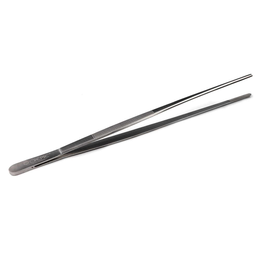 O'Creme Stainless Steel Straight Tip Tweezers, 12" image 1