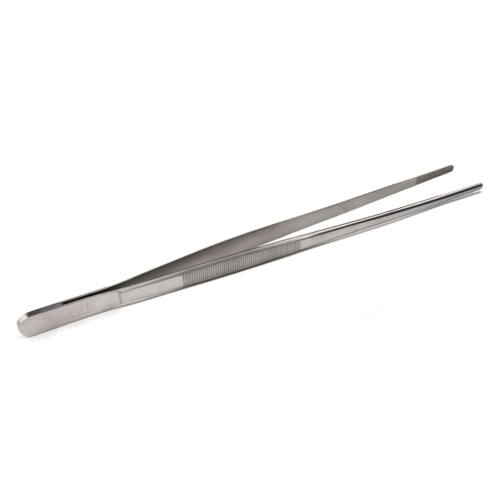 O'Creme Stainless Steel Straight Tip Tweezers, 12" image 2