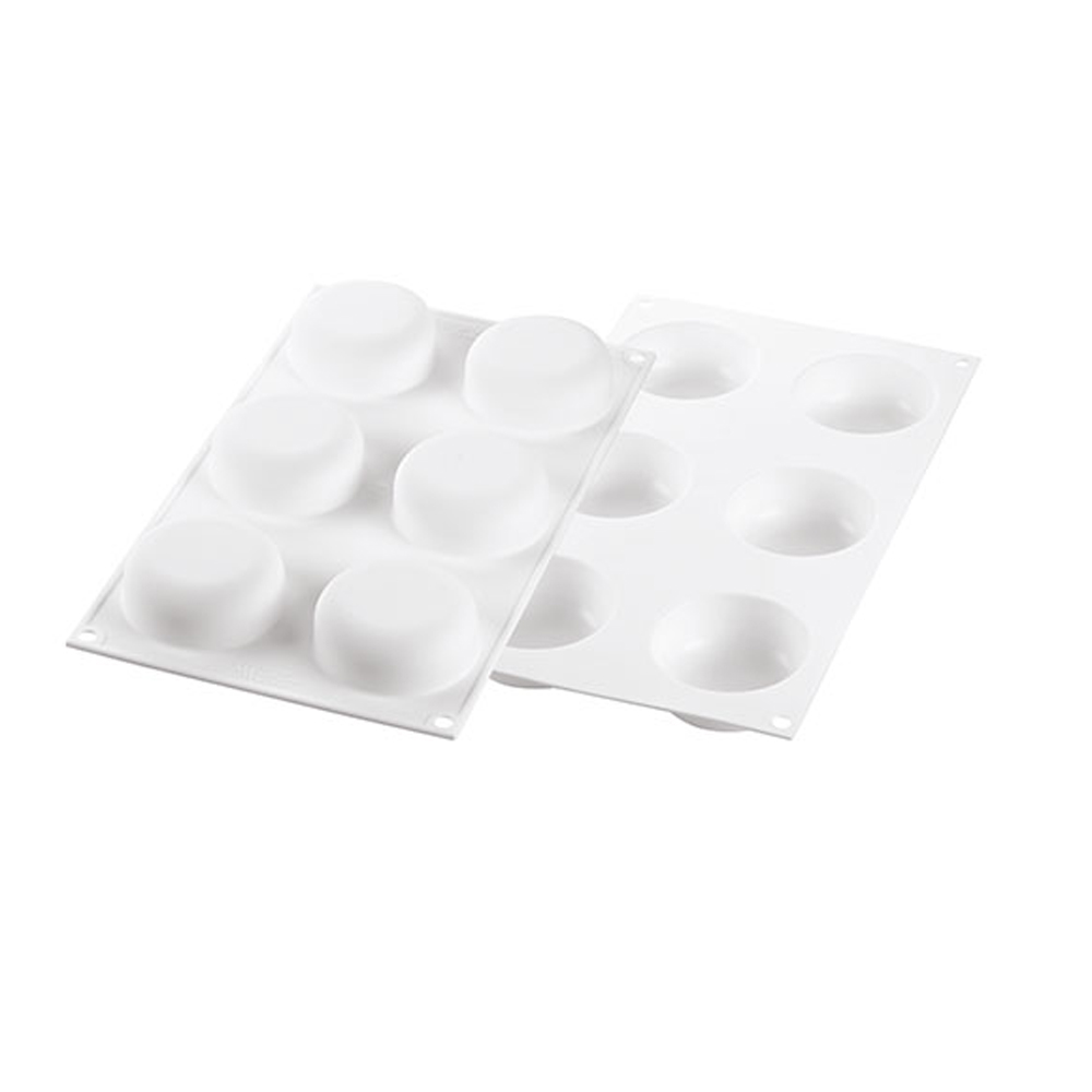 Silikomart "UNIVERSO 90" Flexible Baking & Freezing Mold, 3.04 Oz., 6 Cavities image 1