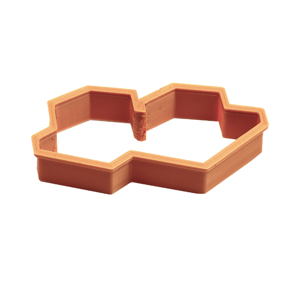 Small Double Tefillin Cookie Cutter, 3" x 1 1/4" x 1/2" H image 2