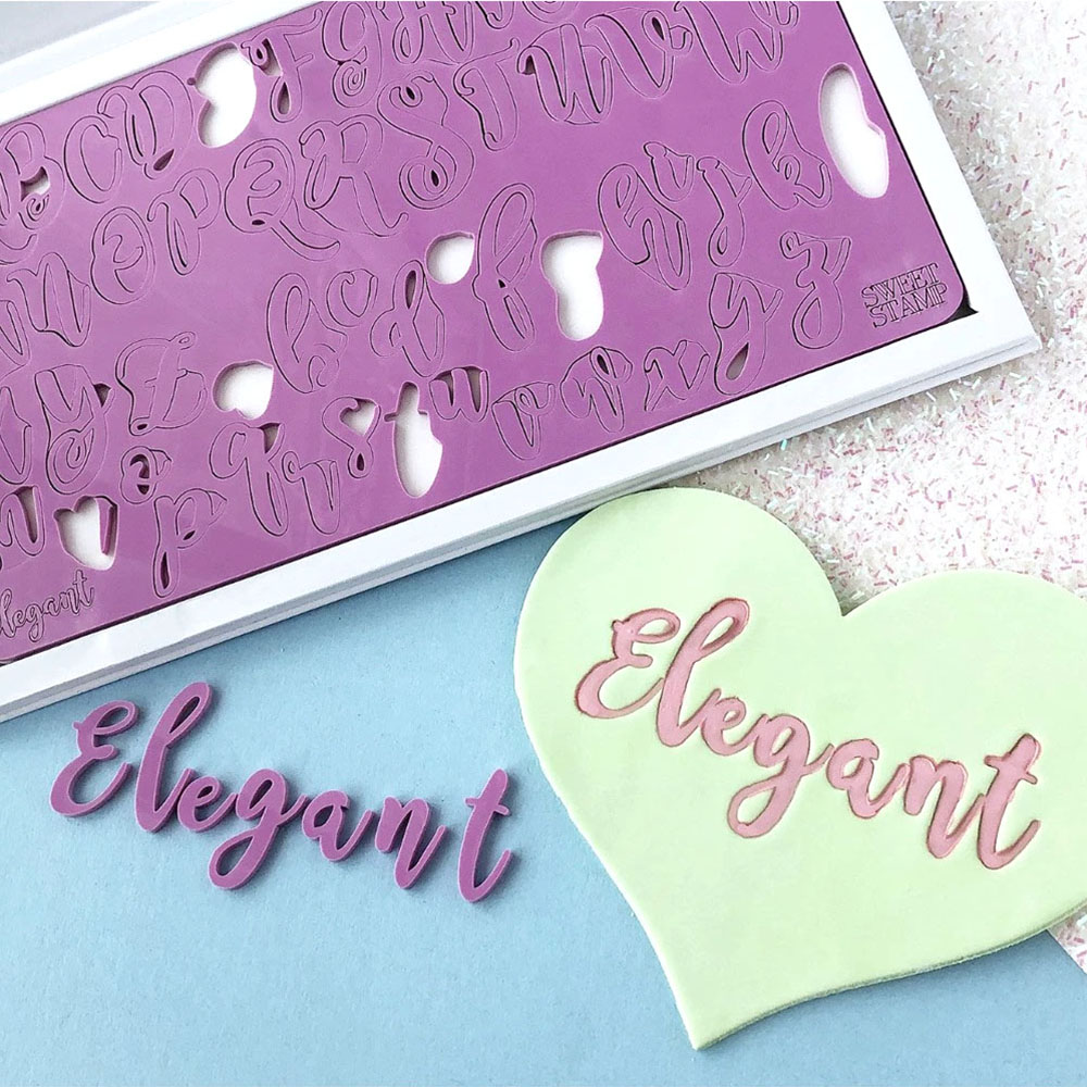 Sweet Stamp Set of Elegant Upper & Lower Case Letters image 2