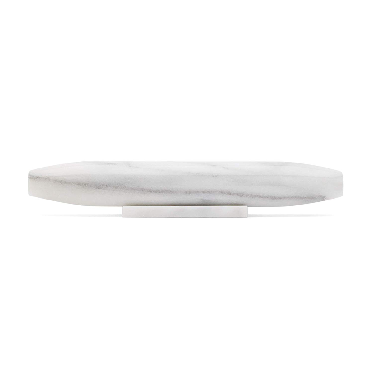 Fox Run 48760 12" French Style Marble Tapered Rolling Pin with Marble Stand, White image 1