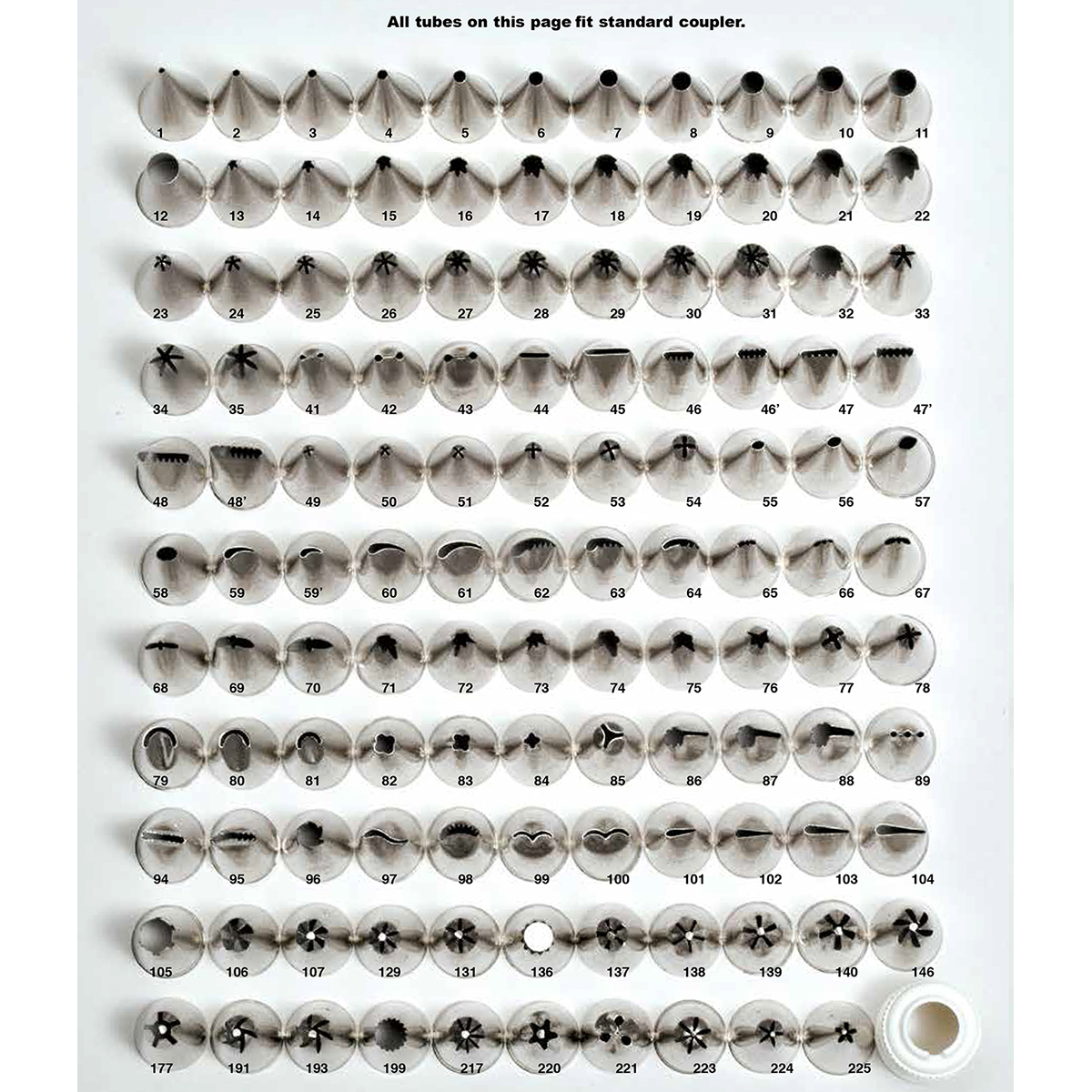 Ateco 400 Standard Coupler Plastic Fits All Standard (Small tips # 1 to 105) Size Tubes image 1