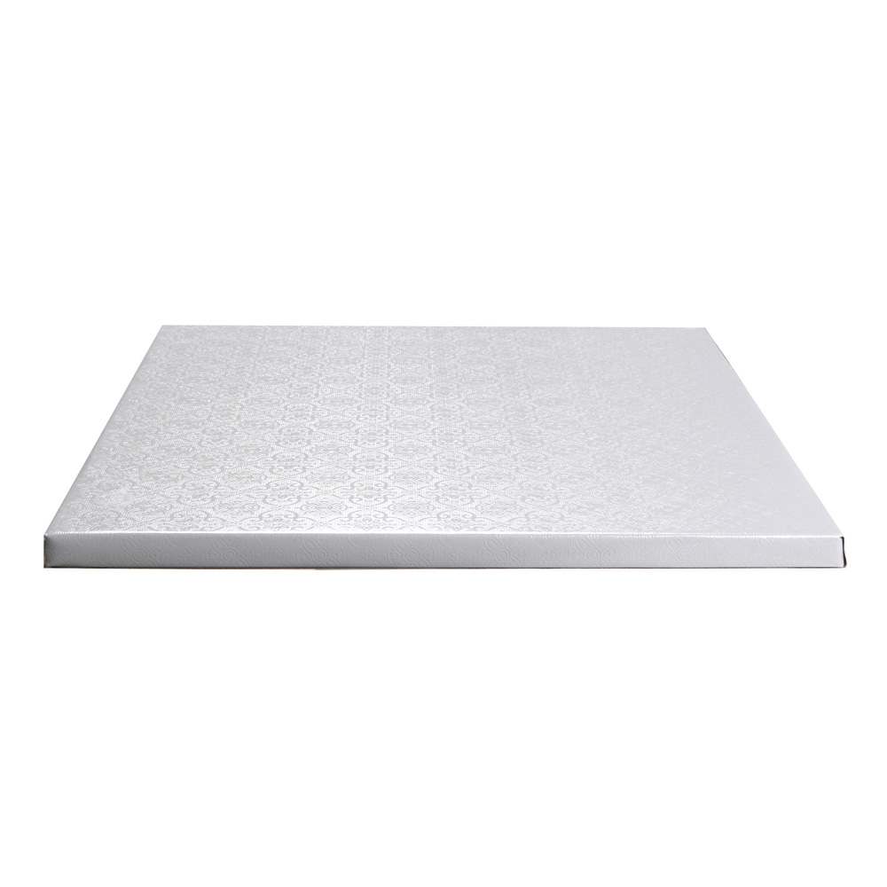 O'Creme Square White Cake Drum Board, 14" x 1/2" Thick, Pack of 5 image 1