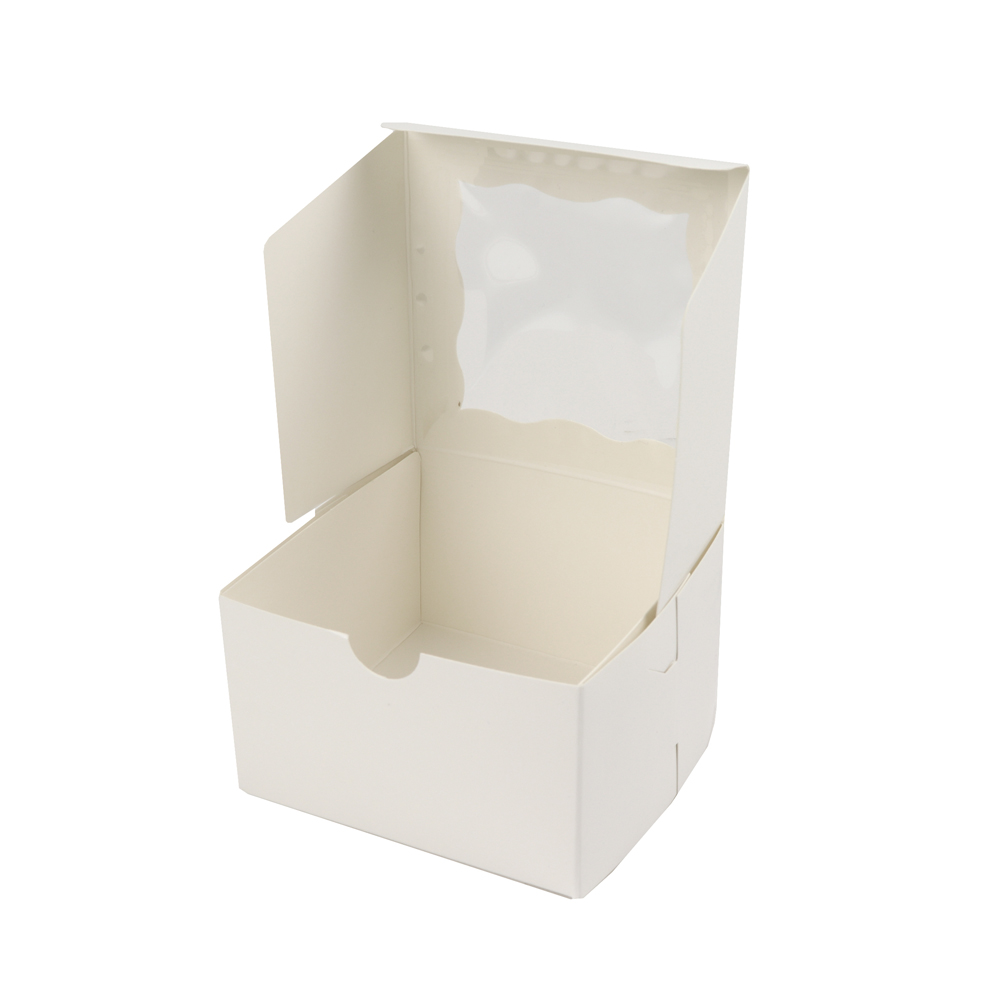 O'Creme One Compartment Cupcake Box with Window, 4" x 4" x 2.5" H, Pack of 50 image 1